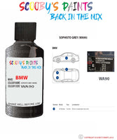 Paint For Bmw Sophisto Grey Paint Code Wa90/A90 Touch Up Paint Repair Detailing Kit