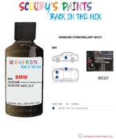 Paint For Bmw Sparkling Storm Brillant Paint Code Wc07/C07 Touch Up Paint Repair Detailing Kit