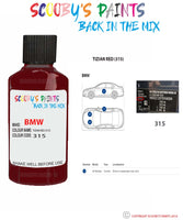 Paint For Bmw Tizian Red Paint Code 315 Touch Up Paint Repair Detailing Kit