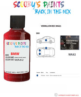 Paint For Bmw Vermillion Red Paint Code Wa82/A82 Touch Up Paint Repair Detailing Kit