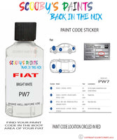 Paint For Fiat/Lancia Ducato Van Bright White Code Pw7 Car Touch Up Paint