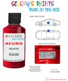 Paint For Acura Rl Brilliant Red Code R565M Touch Up Scratch Stone Chip Repair