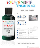 Paint For Fiat/Lancia 500 Verde Toscana Code 390/B Car Touch Up Paint