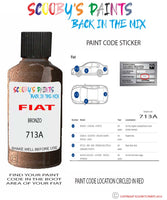 Paint For Fiat/Lancia 500 Bronzo Code 713A Car Touch Up Paint