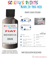 Paint For Fiat/Lancia 500 Bronzo Magnetico Code 399/B Car Touch Up Paint