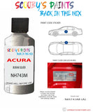 Paint For Acura Tsx Buran Silver Code Nh743M (A) Touch Up Scratch Stone Chip Repair