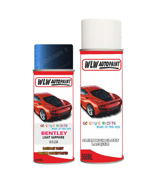 bentley light sapphire 6528 aerosol spray car paint clear lacquer 2014 2020 Body repair basecoat dent colour