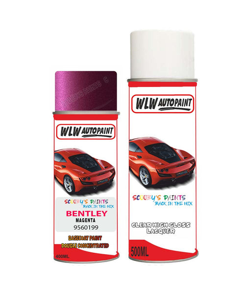 bentley magenta 9560199 aerosol spray car paint clear lacquer 2013 2020 Body repair basecoat dent colour