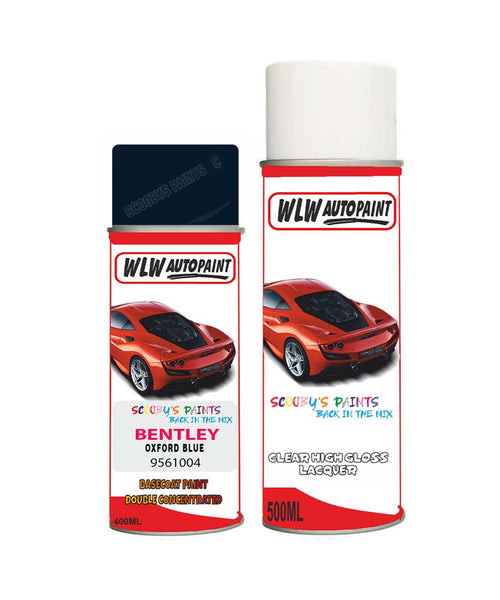 bentley oxford blue 9561004 aerosol spray car paint clear lacquer 2000 2020 Body repair basecoat dent colour