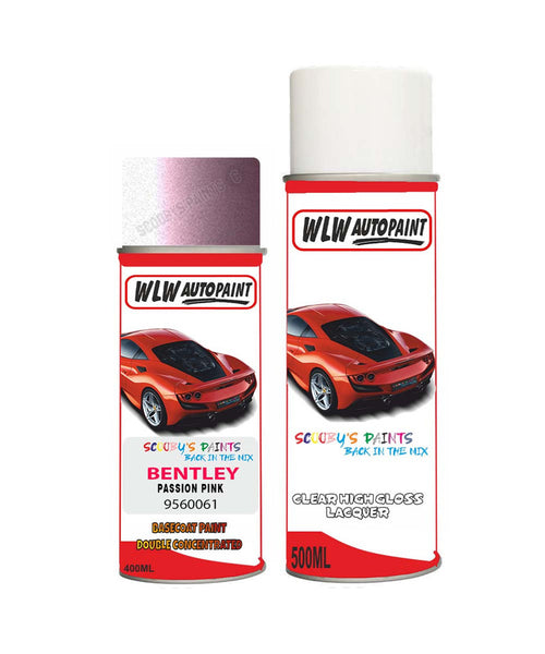 bentley passion pink 9560061 aerosol spray car paint clear lacquer 2012 2019 Body repair basecoat dent colour