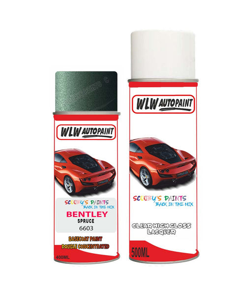 bentley spruce 6603 aerosol spray car paint clear lacquer 2005 2016 Body repair basecoat dent colour
