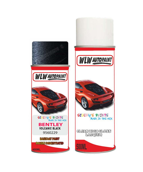 bentley volcanic black 9560229 aerosol spray car paint clear lacquer 2014 2016 Body repair basecoat dent colour