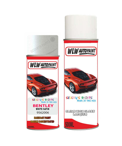 bentley white satin 9562006 aerosol spray car paint clear lacquer 2012 2020 Body repair basecoat dent colour
