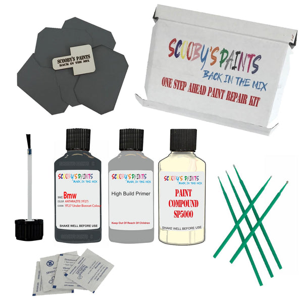 BMW ANTHRAZITE Paint Code YF27/F27 Touch Up Paint Repair Detailing Kit
