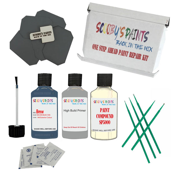 BMW BISCAYA BLUE Paint Code 140 Touch Up Paint Repair Detailing Kit