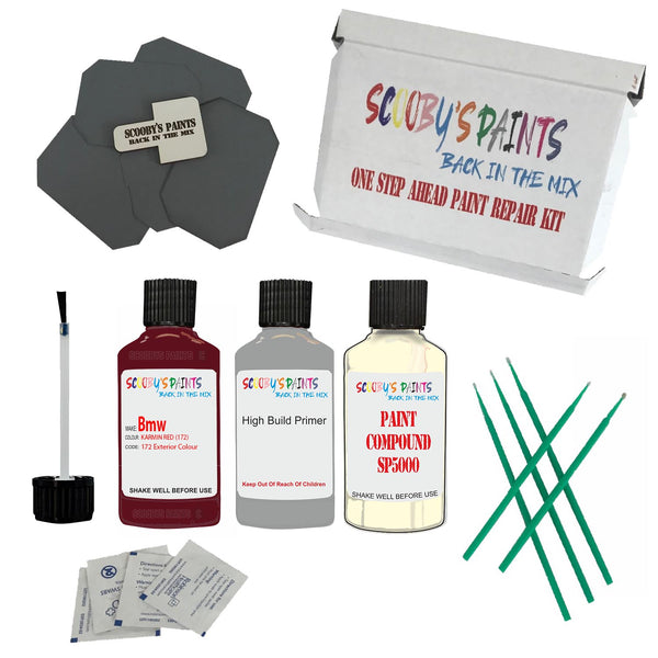 BMW KARMIN RED Paint Code 172 Touch Up Paint Repair Detailing Kit