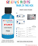 Paint For Fiat/Lancia Panda Calipso Turquoise Code 793A Car Touch Up Paint