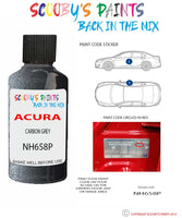 Paint For Acura Rl Carbon Grey Code Nh658P Touch Up Scratch Stone Chip Repair