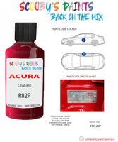 Paint For Acura Legend Cassis Red Code R82P Touch Up Scratch Stone Chip Repair