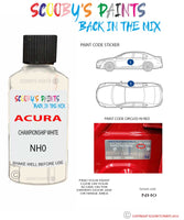 Paint For Acura Integra Championship White Code Nh0 Touch Up Scratch Stone Chip Repair