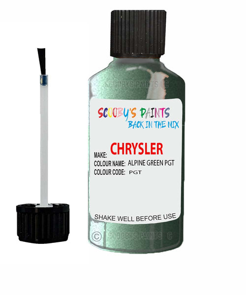 Paint For Chrysler Voyager Alpine Green Code: Pgt Car Touch Up Paint