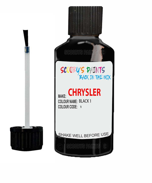 Paint For Chrysler Plymouth Black Code: 1 Car Touch Up Paint