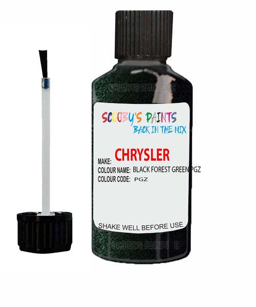 Paint For Chrysler 300 Series Black Forest Green Code: Pgz Car Touch Up Paint
