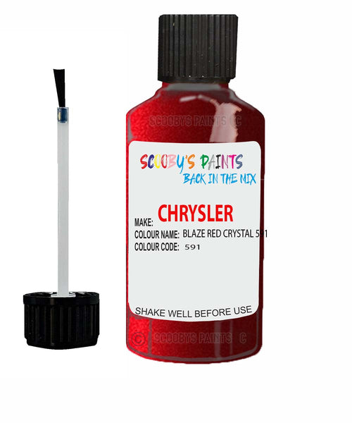 Paint For Chrysler Avenger Blaze Red Crystal Code: 591 Car Touch Up Paint