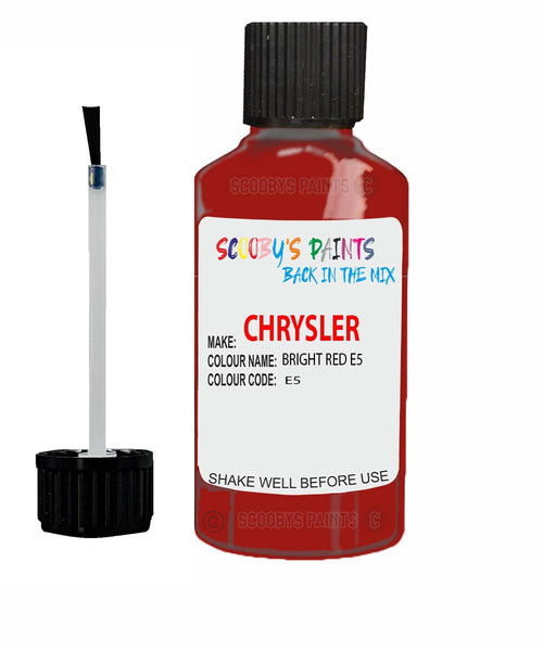 Paint For Chrysler Plymouth Bright Red Code: E5 Car Touch Up Paint