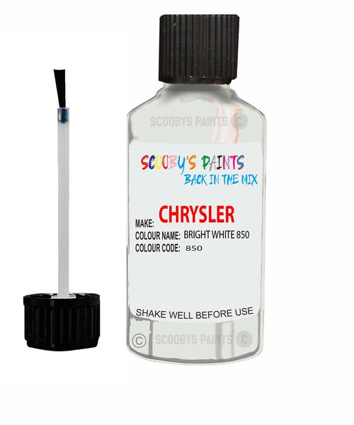 Paint For Chrysler Caravan Bright White Code: 850 Car Touch Up Paint