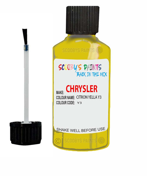 Paint For Chrysler Plymouth Citron Yella Code: Y3 Car Touch Up Paint