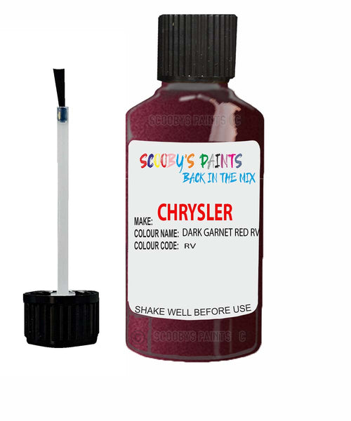 Paint For Chrysler 300 Series Dark Garnet Red Code: Rv Car Touch Up Paint
