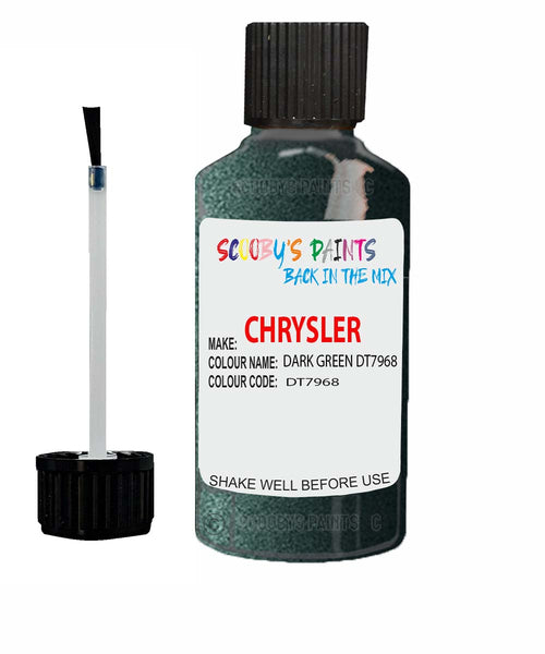 Paint For Chrysler Voyager Dark Green Code: Dt7968 Car Touch Up Paint