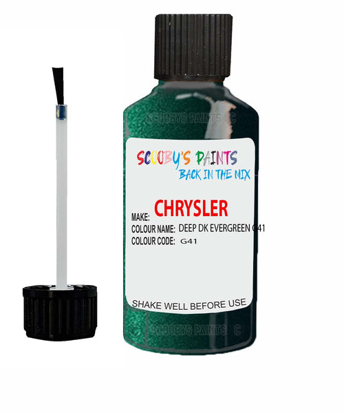 Paint For Chrysler Sebring Deep Dk Evergreen Code: G41 Car Touch Up Paint