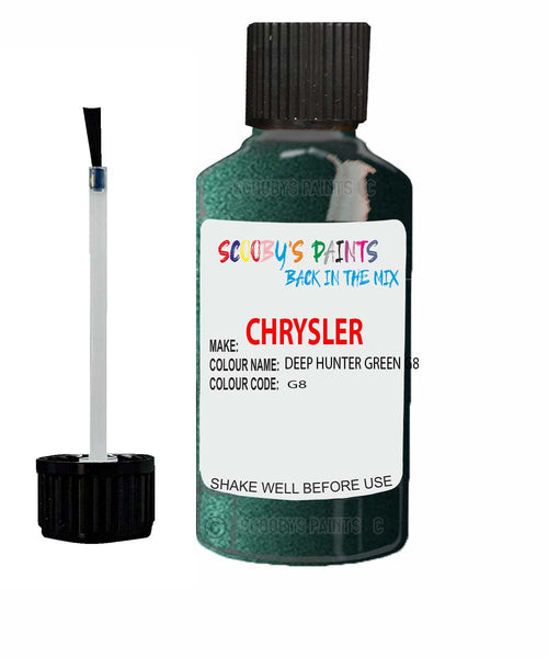 Paint For Chrysler Voyager Deep Hunter Green Code: G8 Car Touch Up Paint