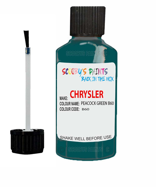 Paint For Chrysler Vision Peacock Green Code: B60 Car Touch Up Paint