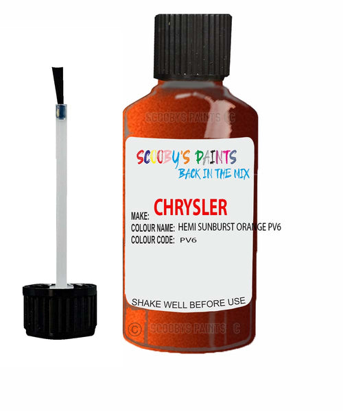 Paint For Chrysler Caliber Hemi Sunburst Orange Code: Pv6 Car Touch Up Paint