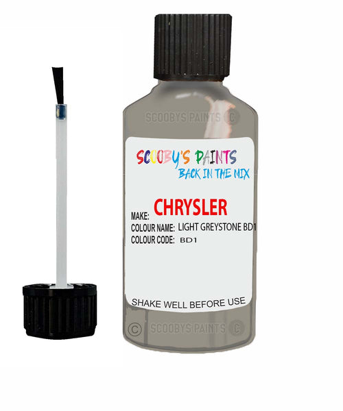 Paint For Chrysler Caravan Light Greystone Code: Bd1 Car Touch Up Paint