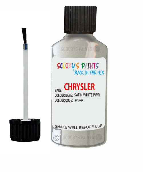 Paint For Chrysler Sebring Satin White Code: Pwr Car Touch Up Paint