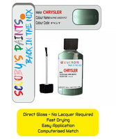 Colour Card paint fix a chip stone Chrysler Voyager Alpine Green Code: Pgt Car Touch Up Paint