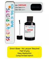 Colour Card paint fix a chip stone Chrysler 300 Series Black Code: 601 Car Touch Up Paint