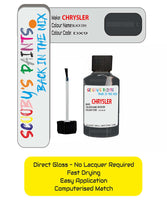 Colour Card paint fix a chip stone Chrysler 300 Series Black Code: Dx9 Car Touch Up Paint