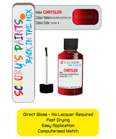 Colour Card paint fix a chip stone Chrysler Caliber Blaze Red Crystal Code: 591 Car Touch Up Paint