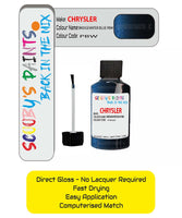 Colour Card paint fix a chip stone Chrysler 300 Series Bridgewater Blue Code: Pbw Car Touch Up Paint