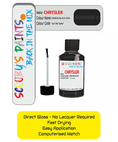 Colour Card paint fix a chip stone Chrysler 300 Series Carbon Black Code: Vxw Car Touch Up Paint