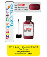 Colour Card paint fix a chip stone Chrysler Voyager Claret Red Code: Dt3497 Car Touch Up Paint