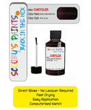 Colour Card paint fix a chip stone Chrysler 300 Series Dark Cordovan Code: Puv Car Touch Up Paint