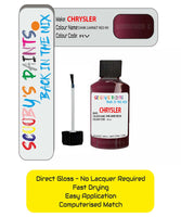 Colour Card paint fix a chip stone Chrysler Caravan Dark Garnet Red Code: Rv Car Touch Up Paint