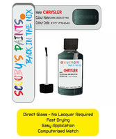 Colour Card paint fix a chip stone Chrysler Voyager Dark Green Code: Dt7968 Car Touch Up Paint