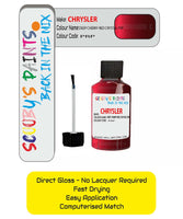 Colour Card paint fix a chip stone Chrysler 300 Series Deep Cherry Red Crystal Code: Prp Car Touch Up Paint